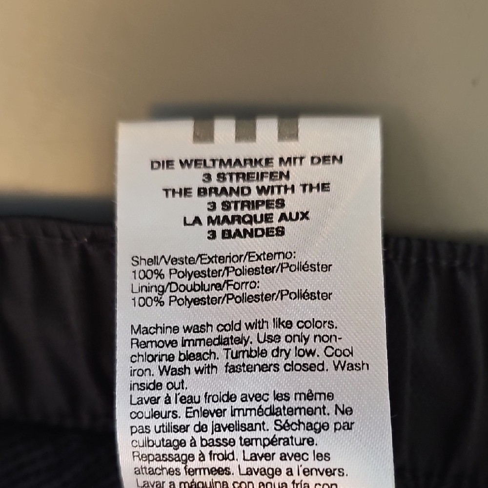 Adidas Black Track Pants with White Stripes - Picture 6 of 7